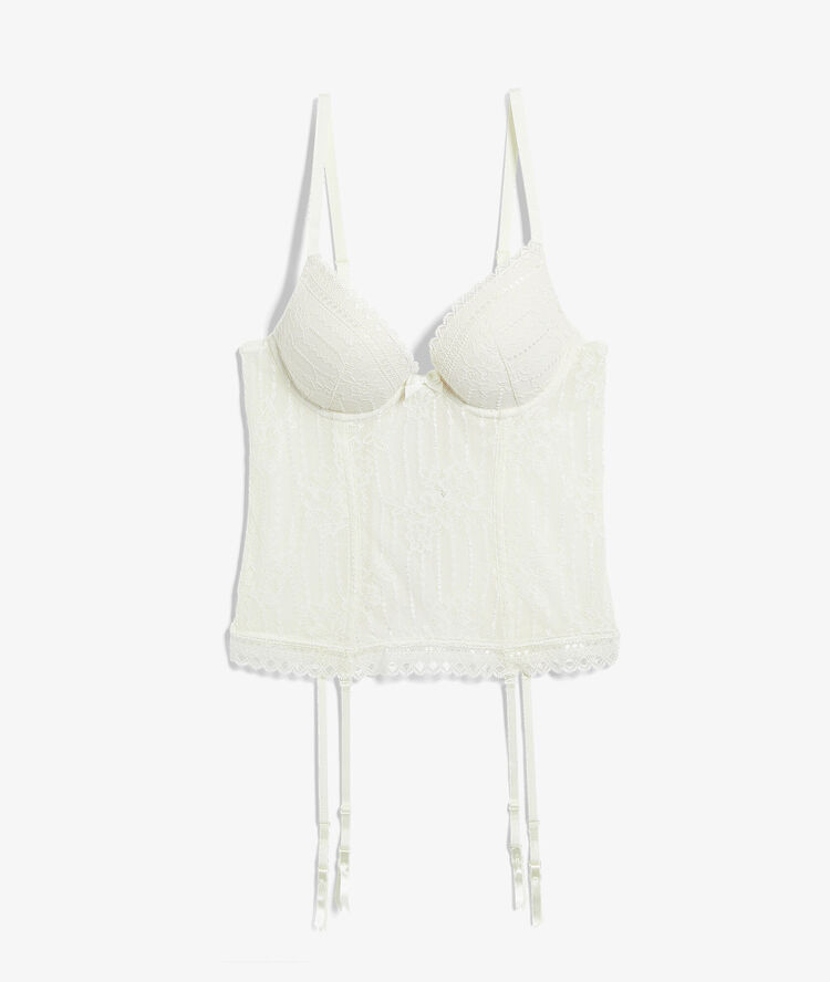 Guêpière dentelle ecru.