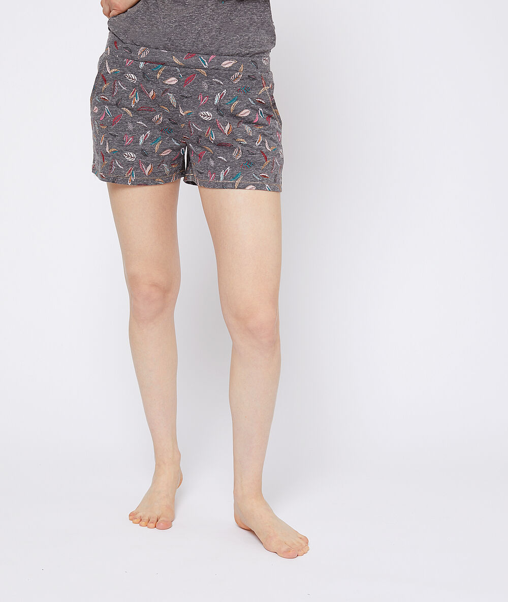 Short à plumes anthracite.