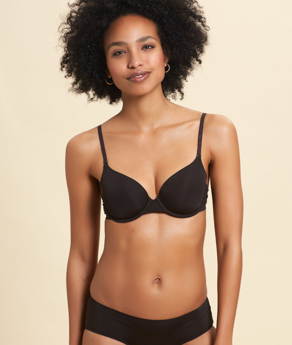Soutien-gorge n°5 - coques fines microfibre marron fonce.