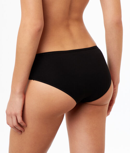 Shorty en coton noir.