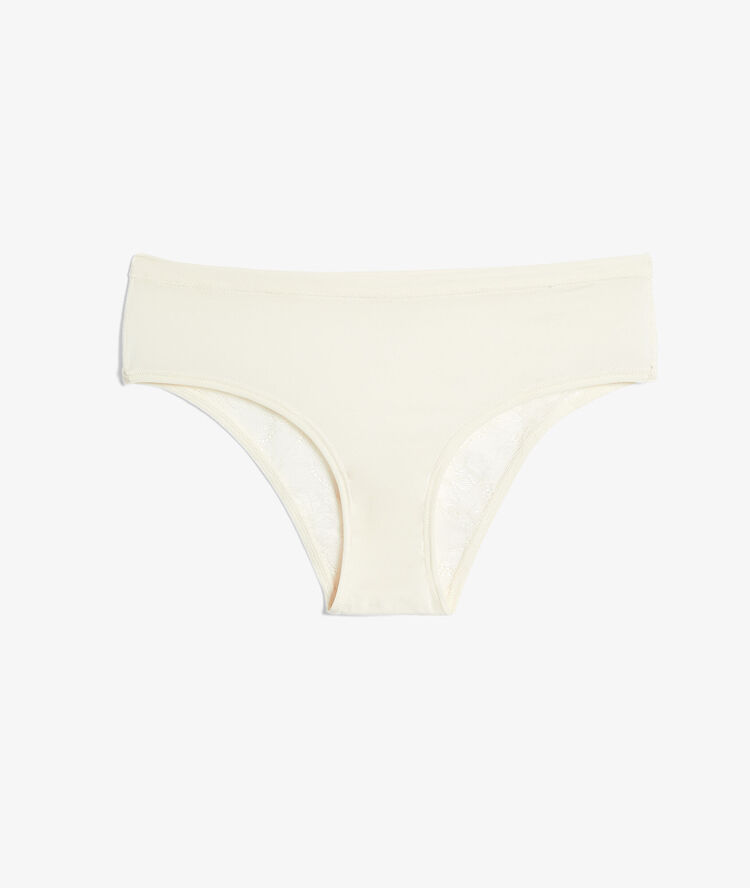 Hipster microfibre et dentelle ecru.