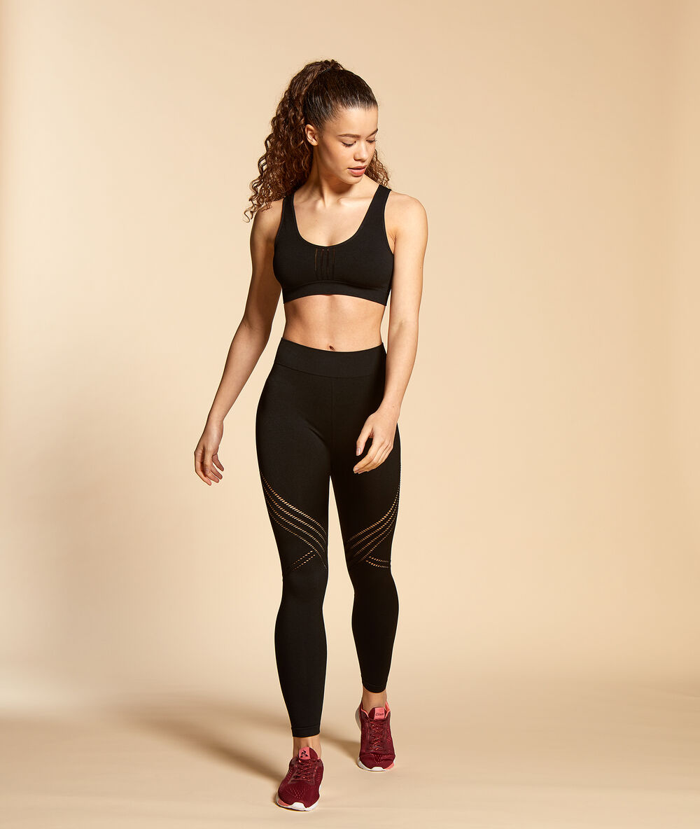 Legging de training seamless long noir.