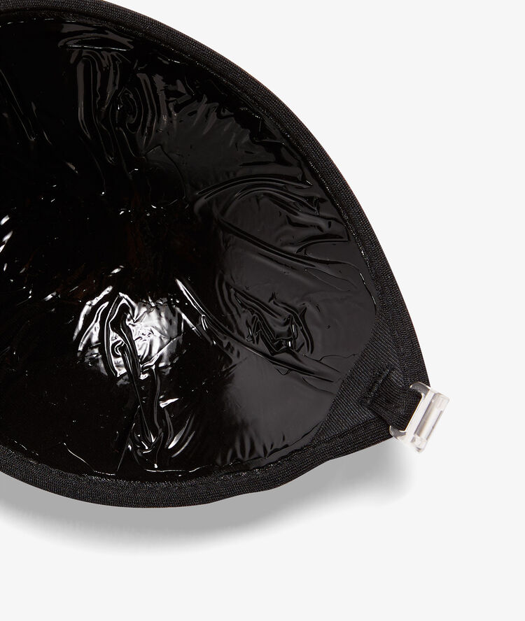 Soutien microfibre sans bretelles noir.