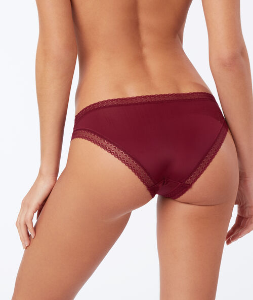 Culotte microfibre, bords dentelle Culotte microfibre, bords dentelle