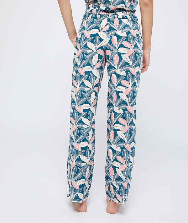 Pantalon imprimé feuillage Pantalon imprimé feuillage;${refinementColor}