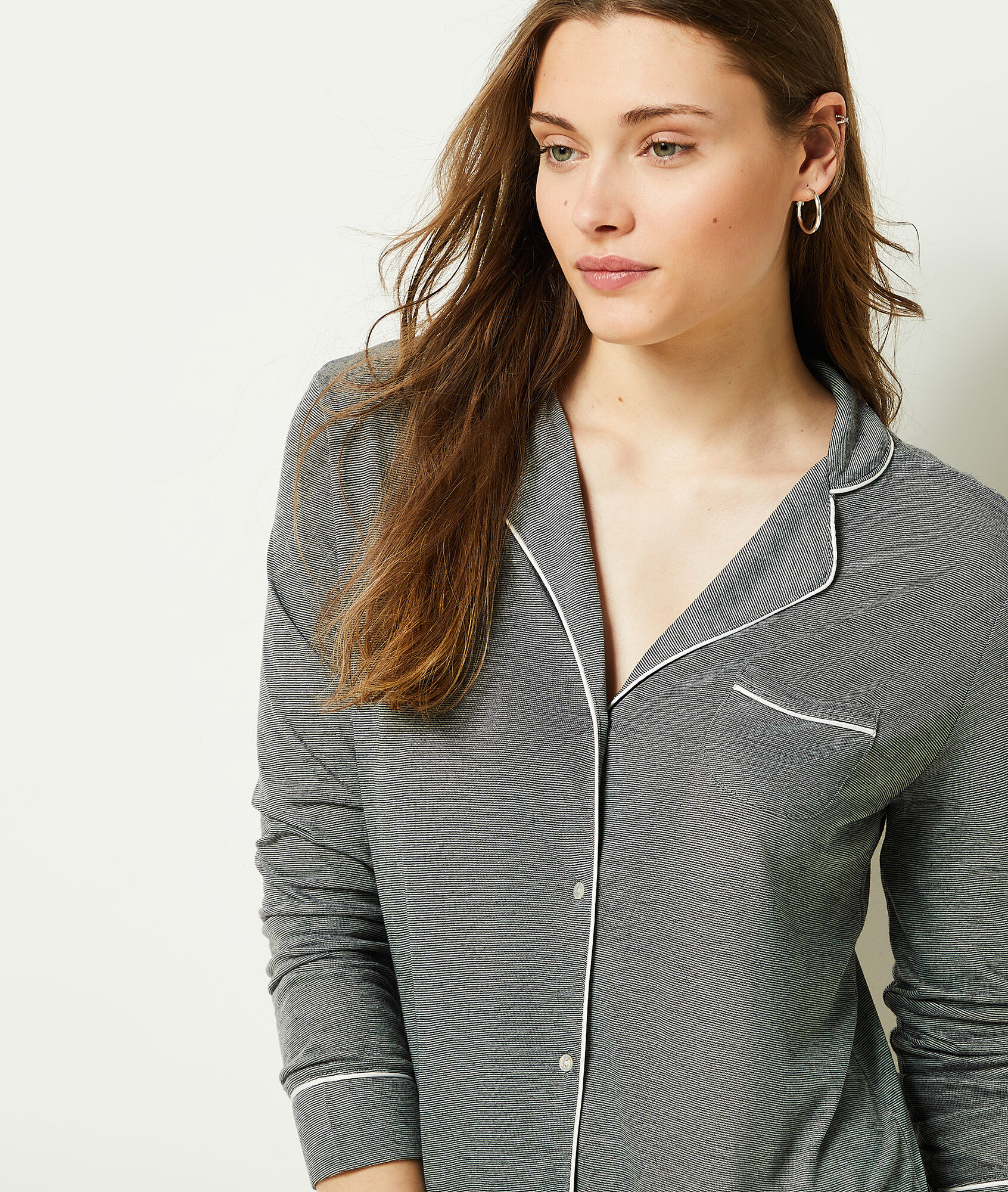 Chemises De Nuit Chemises De Nuit Ensembles Pyjama à Manches Longues Pour Femme En Coton Et Soie à La Mode